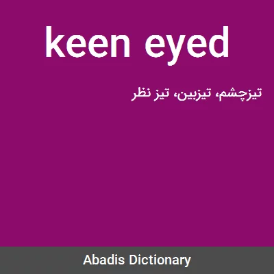 معنی keen eyed